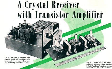 A Crystal Receiver With Transistor Amplifier January 1950 Radio