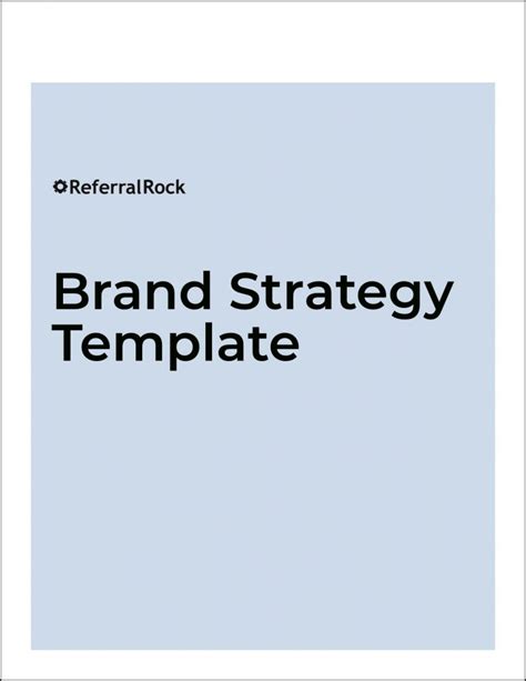 How To Build Your Brand Strategy Template Free Download