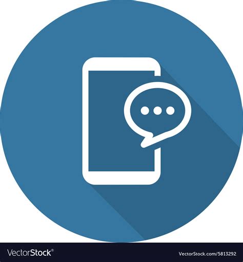 Flat Phone Message Icon Royalty Free Vector Image