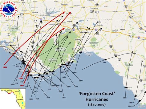 Florida Hurricane Historical Map