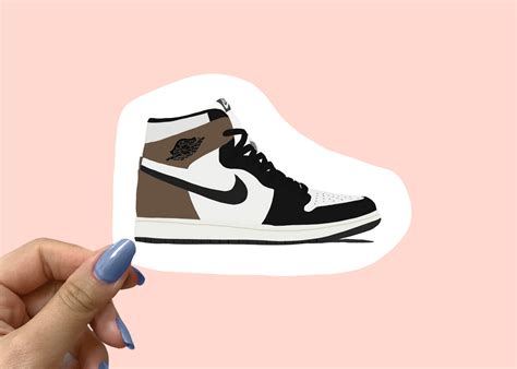 Nike Air Jordan 1 Mocha Sneaker Sticker Drawn By Hand Art Etsy