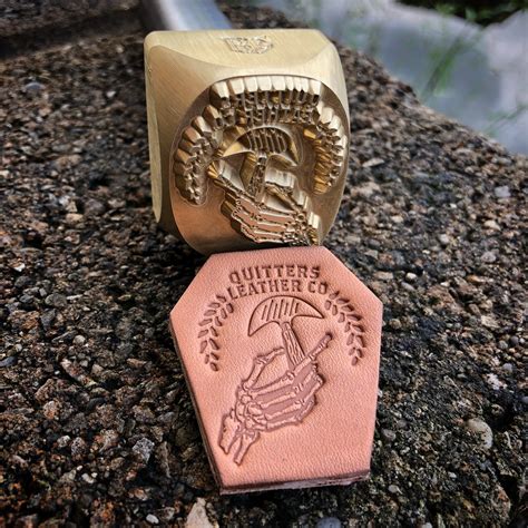 A Leather Hand Stamp For Dakota Mcelley Of Quitters Leather Co The