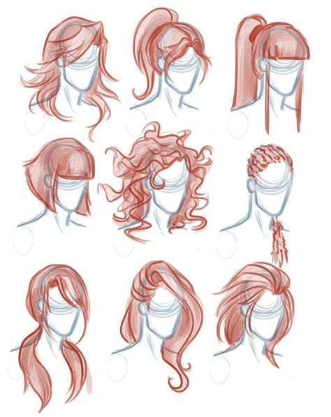 How To Draw Female Hair