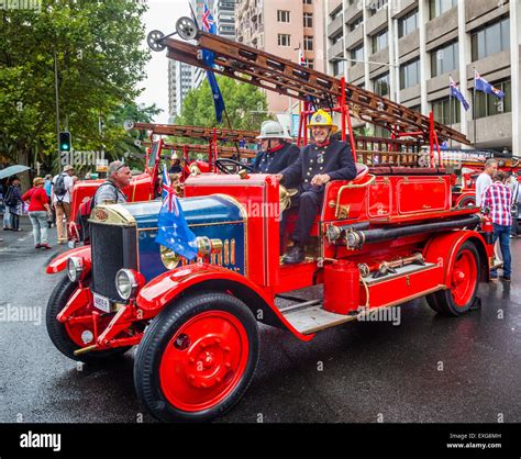 Australia New South Wales Sydney Vintage Fire Engines Exhibited In