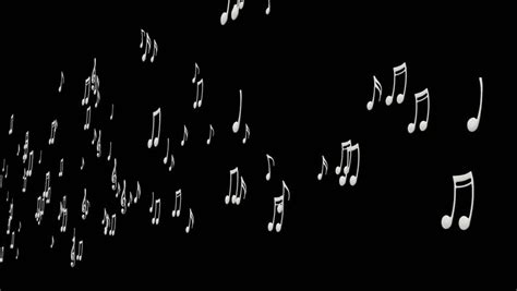 Animated Flying White 3d Music Notes In 4k Transparent Background
