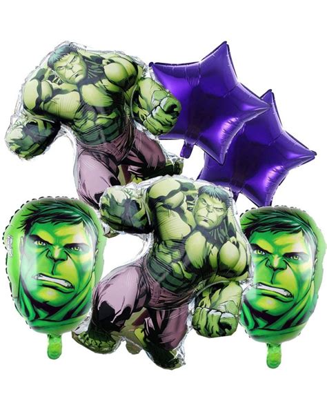18pc Hulk Foil And Latex Balloons Party Supplies Decoration Theme