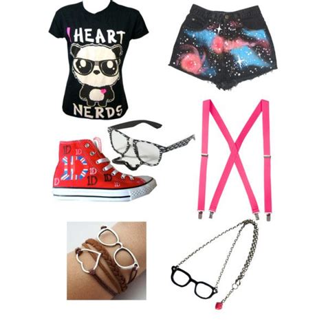 Cute Nerd Outfits For Nerd Day Fashion Look From January 2013 Featuring Claires Sunglasses