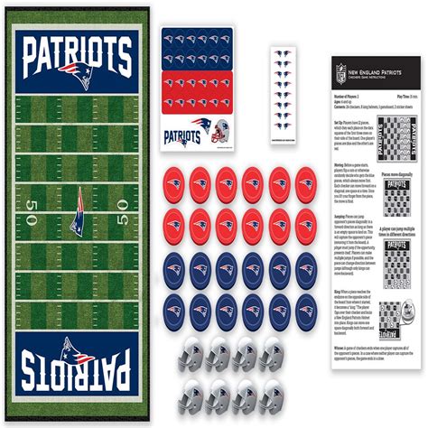 Officially Licensed Nfl New England Patriots Checkers Board Game For