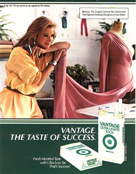 1983 Vantage Cigarette Magazine Ad Dress Designs Old Magazine Ads