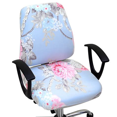 Subrtex 2 pcs stretch dining chair seat cover elastic cushion covers. Computer Office Chair Cover, Stretch Rotating Chair ...