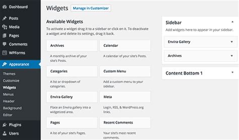 How To Add And Use Widgets In Wordpress