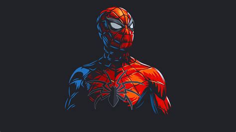 Spider Man Red Minimalism Wallpaperhd Superheroes Wallpapers4k