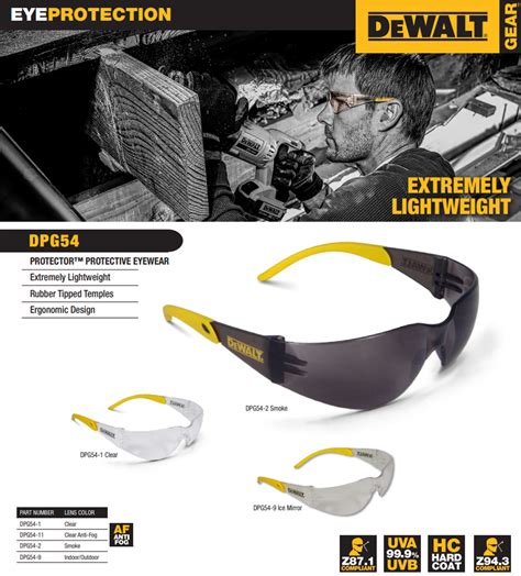 Dewalt Radius Safety Glasses With Smoke Lens
