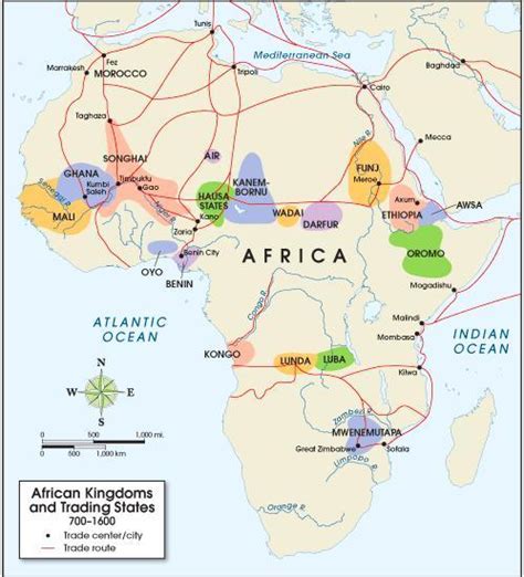 The Map Below Shows Kingdoms Cities And Trade Routes Of Africa In The