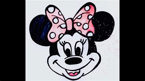 How To Draw Minnie Mouse Easy Drawing Youtube