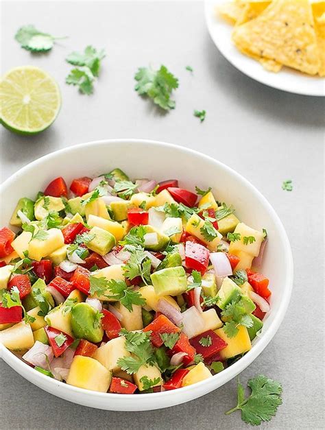 It's packed with sweet and juicy fresh mango, creamy avocado, crispy red bell pepper, red onion, and aromatic cilantro. Mango Avocado Salsa - As Easy As Apple Pie