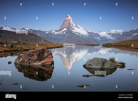 Matterhorn Swiss Alps Landscape Image Of Swiss Alps With Stellisee