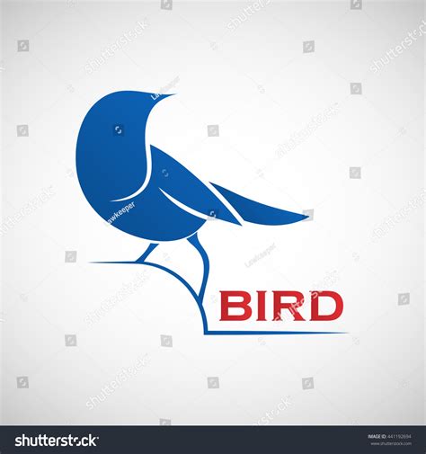 Abstract Blue Bird Logo Template Vector Stock Vector 441192694