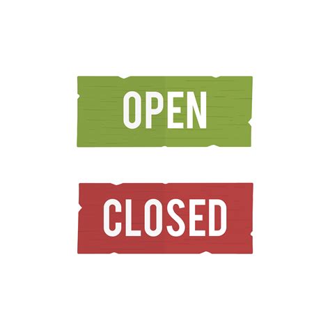 Illustration Of Open And Close Sign Vector Download Free Vectors