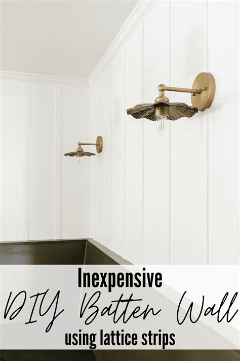 Inexpensive DIY Batten Wall Using Lattice Strips - Design Detailing