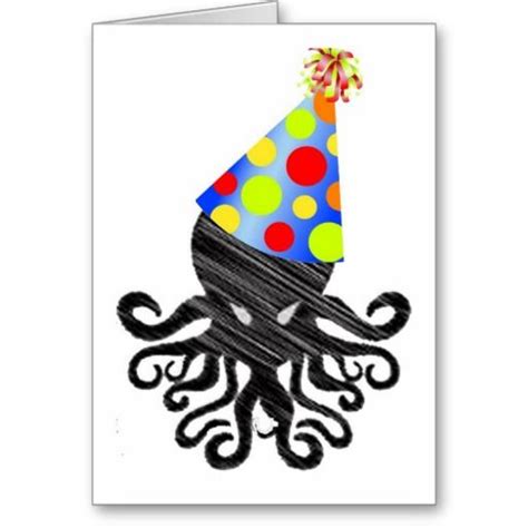 Cthulhu Birthday Card Happy Birthday Greeting Card