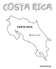 colorear tus dibujos Colorear Símbolos Nacionales de Costa Rica