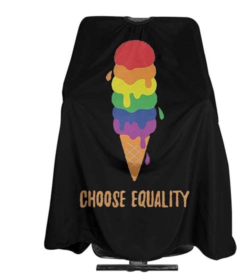Equality Rainbow Gay Lesbian Ice Cream Pride Flag Haircut Apron My XXX Hot Girl