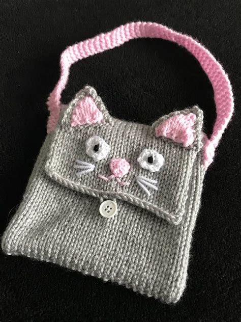 Take a look and download as many as you like. Kids Cat bag Knitting pattern Girls handbag purse tutorial ...