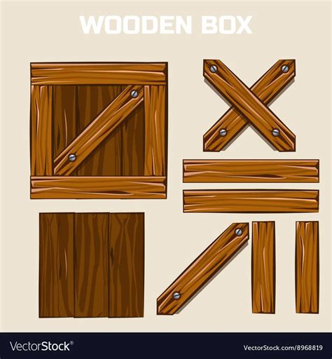 Wooden Box And Boards In Vectors Illustrations Download A Free Preview