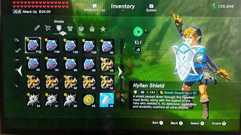 Hylian shields have a 50/50 for guard up or durability up. I'm my case at least. : Breath_of_the ...