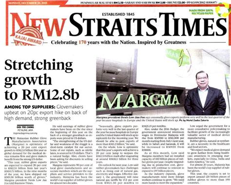 The New Strait Times The New Straits Times Is Printed By The New