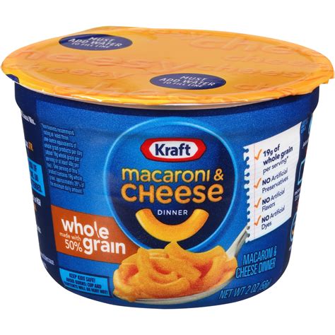Kraft Easy Mac Whole Grain Original Flavor Macaroni And Cheese Cup 2 Oz