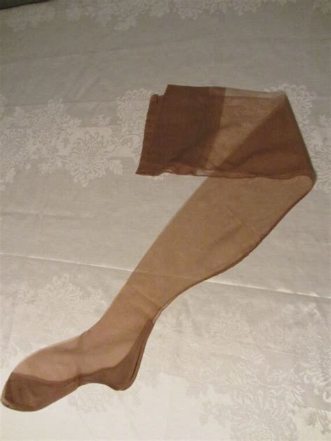 Items Similar To Size 11 Vintage Garter Stockings Noon Beige Cuban Heel