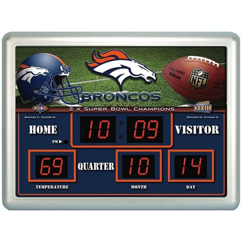 Denver Broncos Scoreboard Clock Denver Broncos Nfl Scoreboard Nfl