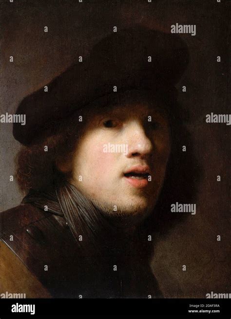 Rembrandt Van Rijn Self Portrait Painting Circa 1629 Stock Photo Alamy