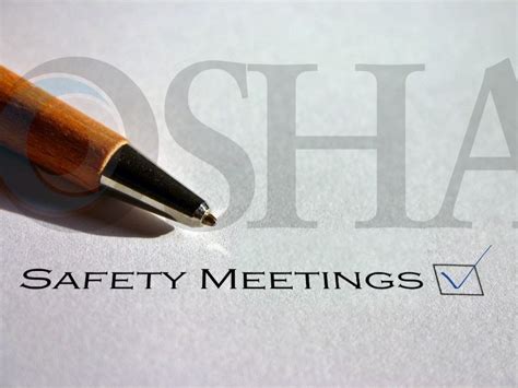 Osha Safety Meeting Requirements Safety Meeting Osha Employee Safety