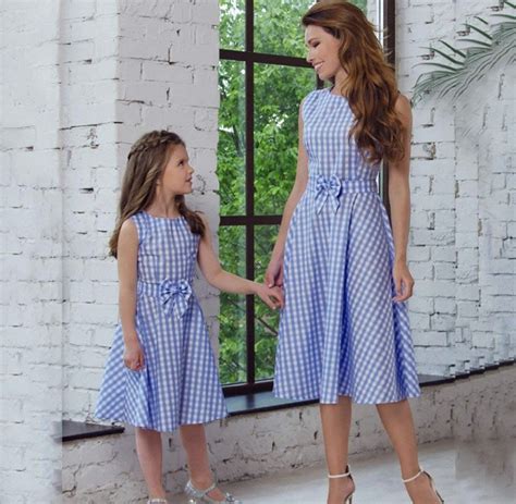 vintage inspired mommy and me plaid dresses mother daughter dress mother daughter matching