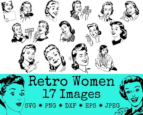 retro housewife svg bundle cutting machine clipart vintage etsy canada