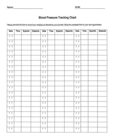 Printable Nhs Blood Pressure Recording Chart Get Your Hands On