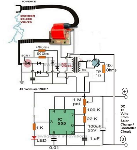 With this sort of an illustrative guide, you will be able to troubleshoot, avoid, and total your tasks without difficulty. Make this Solar Powered Fence Charger Circuit | Circuit ...
