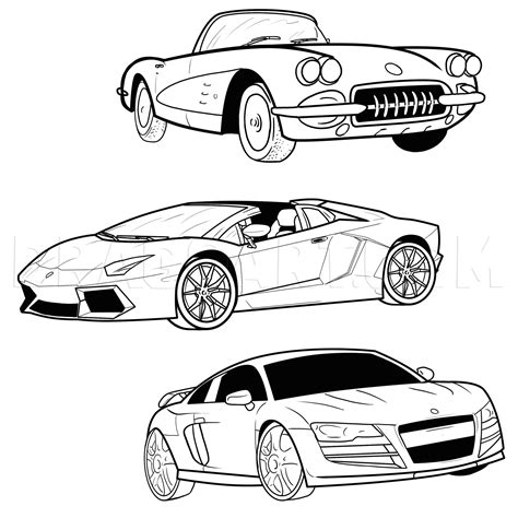 Sports cars usually have an attractive sleek design with super dynamic engineering. How To Draw A Sports Car, Step by Step, Drawing Guide, by ...