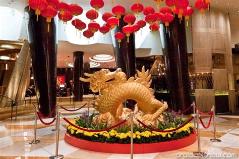 Las Vegas Chinese New Year Dragon Decorations Celebration Aria Hotel