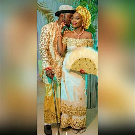 Niger Deltabenin Traditional Wedding Couples Outfit Complete Outfit