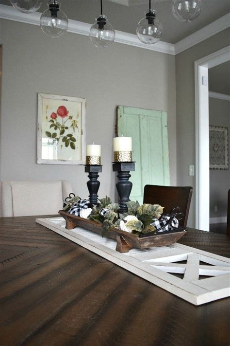 Kitchen island centerpiece, dining room table centerpiece, mantle decor, hydrangea floral arrangement, table centerpiece, tv console decor countryhomeandheart 5 out of 5. DIY Farmhouse Style Fall Table Centerpiece | Table ...