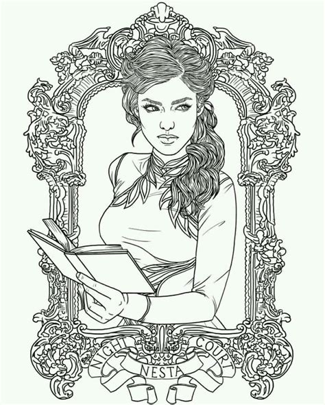 Throne of glass by sarah j. A Court Of Thorns and Roses Coloring Book Fresh Pin by S F ...