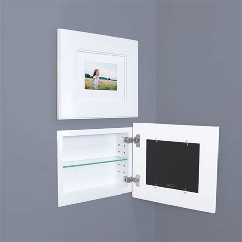 Searle surface mount framed 3 door medicine cabinet with 2 shelves. Landscape Shaker White Recessed Picture Frame Medicine ...