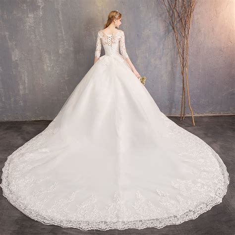 Lace Wedding Dress Floral Wedding Dress 3d Flowers Bridal Etsy