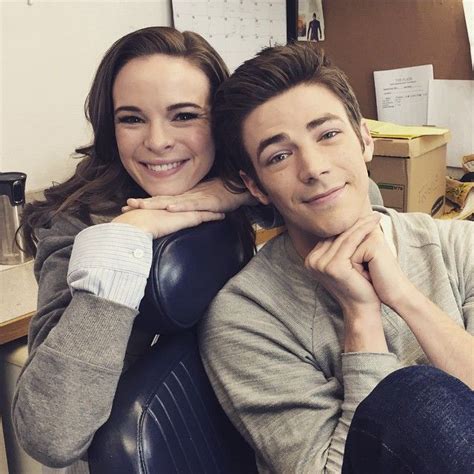 Grant Gustin And Danielle Panabaker Bein All Cute Barry And Caitlin