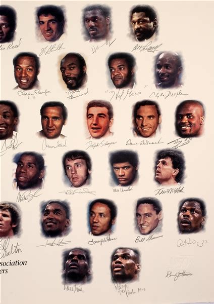 Lot Detail Nba 50 Greatest Players Signed Limited Edition Lithograph