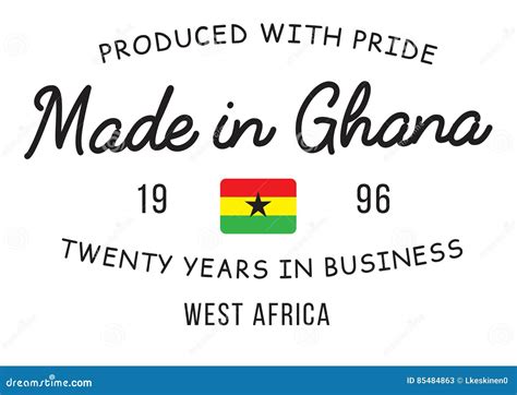 Made In Ghana Stamp Stock Vector Illustration Of Production 85484863